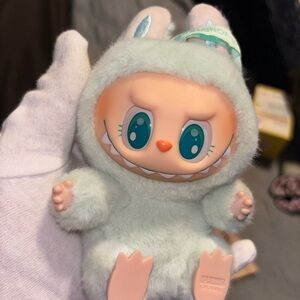 Authentic Labubu Have a Seat light mint green Monster Toy Blue Eyes Pop Mart